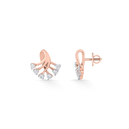 Willow Grace Diamond & Gold Stud Earrings for Women