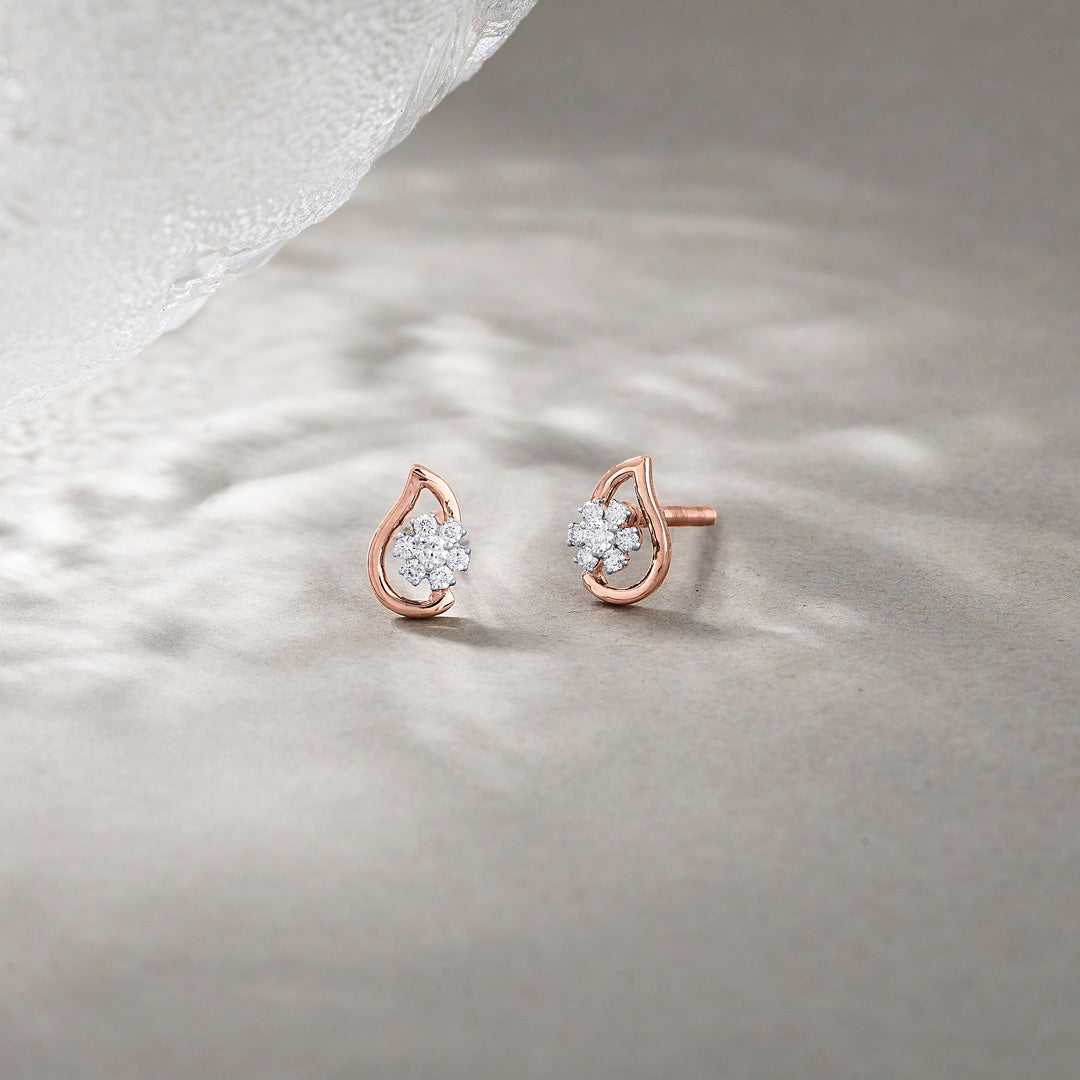 Stellar Muse Diamond & Gold Stud Earrings for Women
