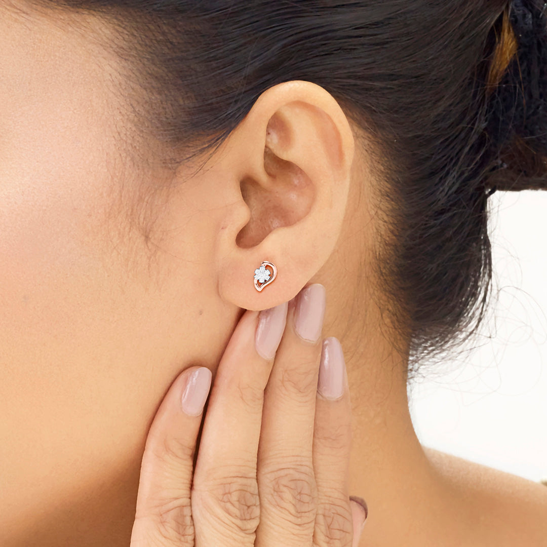 Stellar Muse Diamond & Gold Stud Earrings for Women