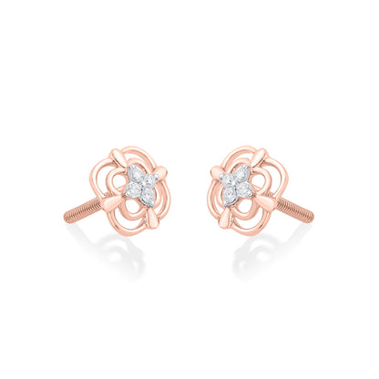 Lumi Glow Diamond & Gold Stud Earrings for Women