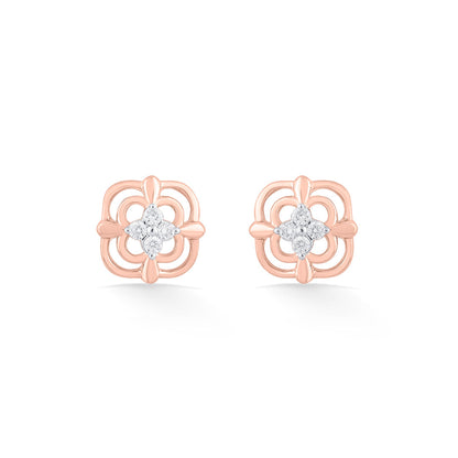 Lumi Glow Diamond & Gold Stud Earrings for Women