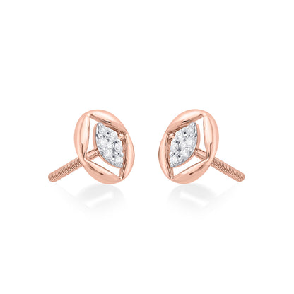 Celestial Bond Diamond & Gold Stud Earrings for Women