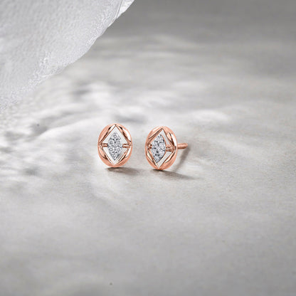 Celestial Bond Diamond & Gold Stud Earrings for Women