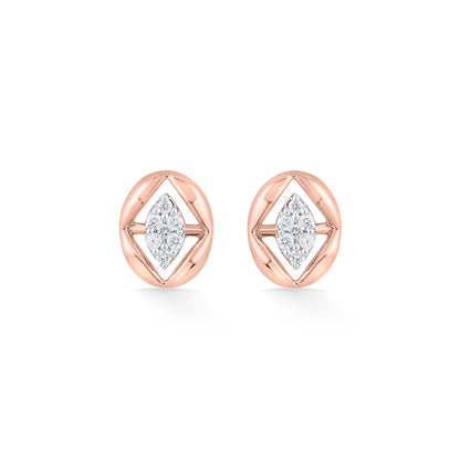 Celestial Bond Diamond & Gold Stud Earrings for Women