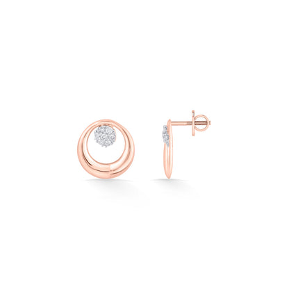 Radiance Muse Diamond & Gold Stud Earrings for Women