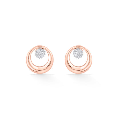 Radiance Muse Diamond & Gold Stud Earrings for Women