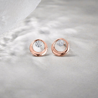 Radiance Muse Diamond & Gold Stud Earrings for Women