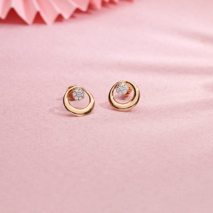 Radiance Muse Diamond & Gold Stud Earrings for Women