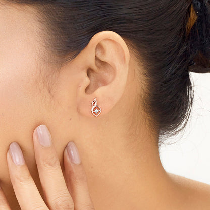 Luminous Bond Diamond & Gold Stud Earrings for Women
