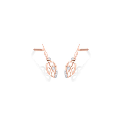 Bold Petals Diamond & Gold Drops & Danglers Earrings for Women