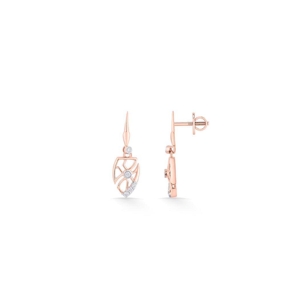 Bold Petals Diamond & Gold Drops & Danglers Earrings for Women