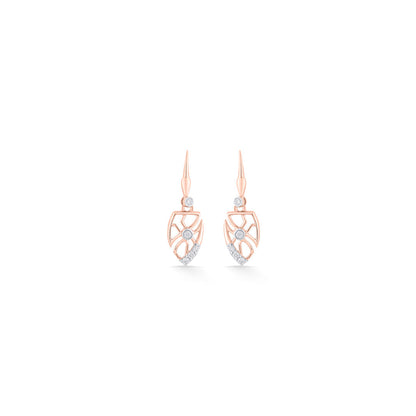 Bold Petals Diamond & Gold Drops & Danglers Earrings for Women