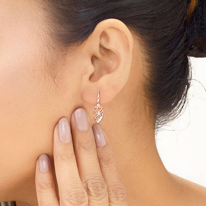 Bold Petals Diamond & Gold Drops & Danglers Earrings for Women