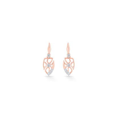 Bold Sepals Diamond & Gold Drops & Danglers Earrings for Women