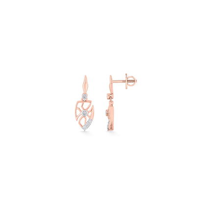 Bold Sepals Diamond & Gold Drops & Danglers Earrings for Women
