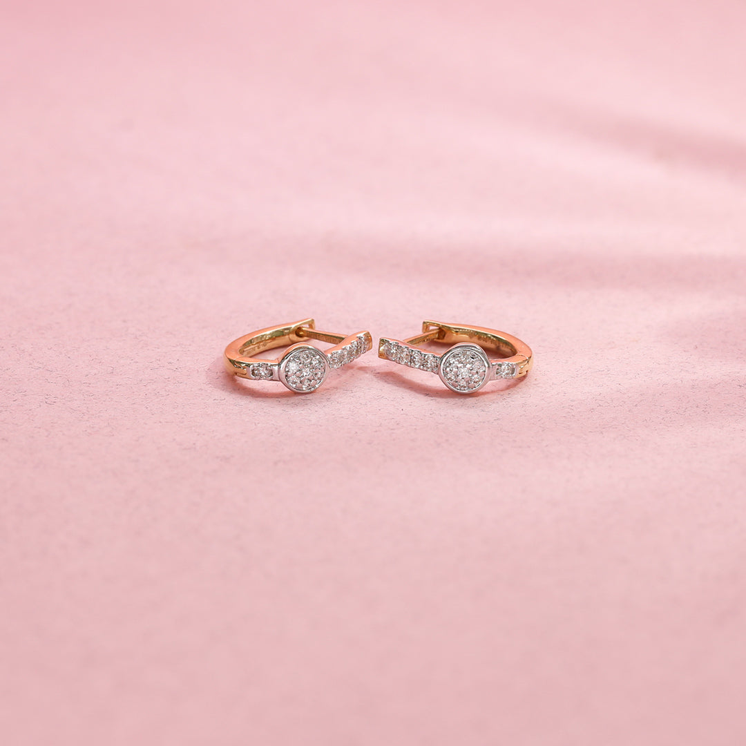 Radiant Glow Diamond & Gold Hoops & Huggies Earrings for Women
