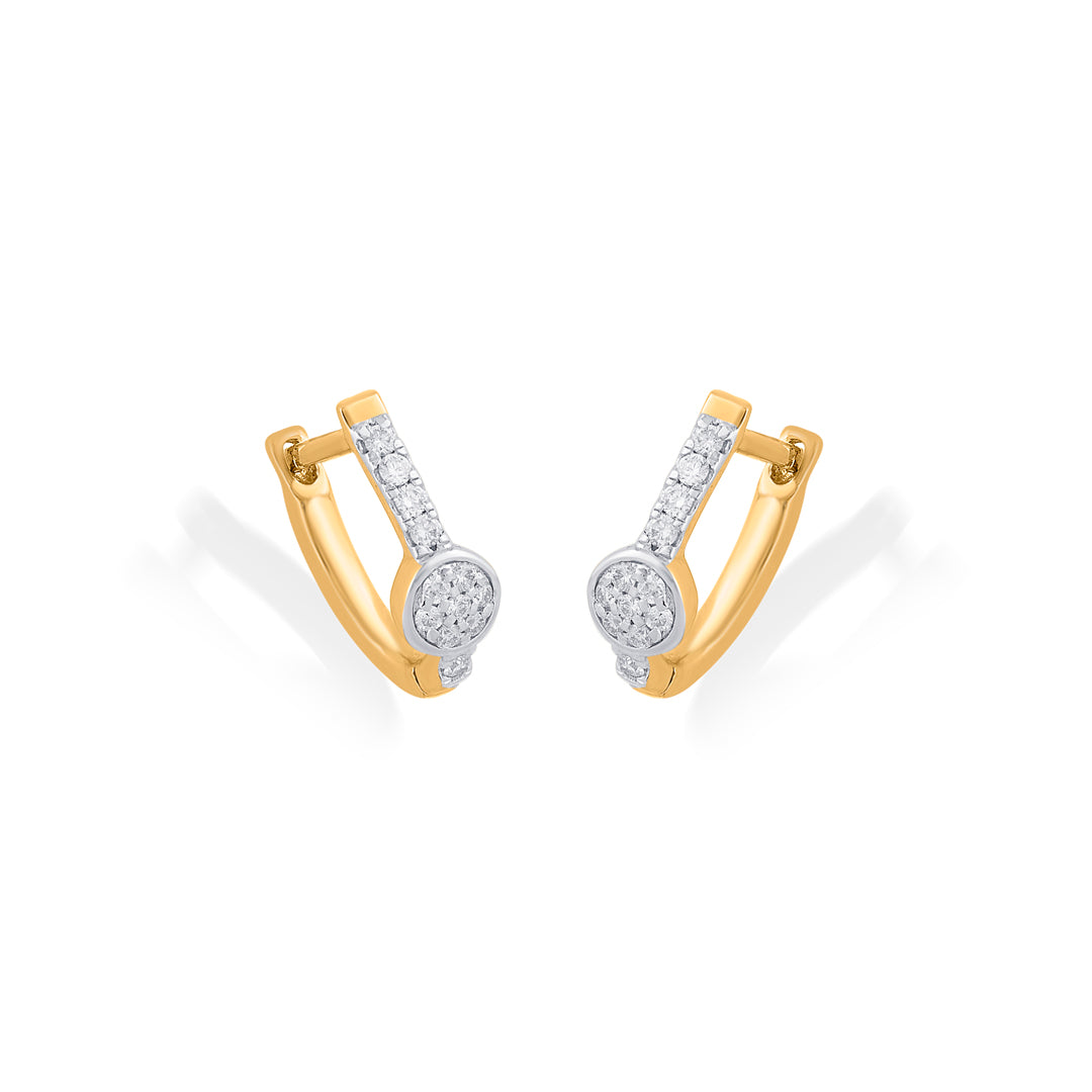 Radiant Glow Diamond & Gold Hoops & Huggies Earrings for Women
