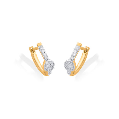 Radiant Glow Diamond & Gold Hoops & Huggies Earrings for Women