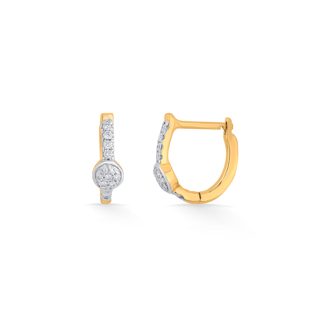 Radiant Glow Diamond & Gold Hoops & Huggies Earrings for Women