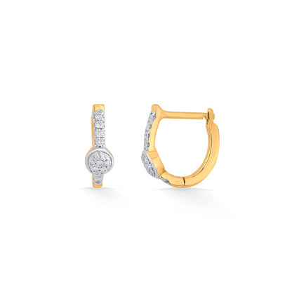 Radiant Glow Diamond & Gold Hoops & Huggies Earrings for Women