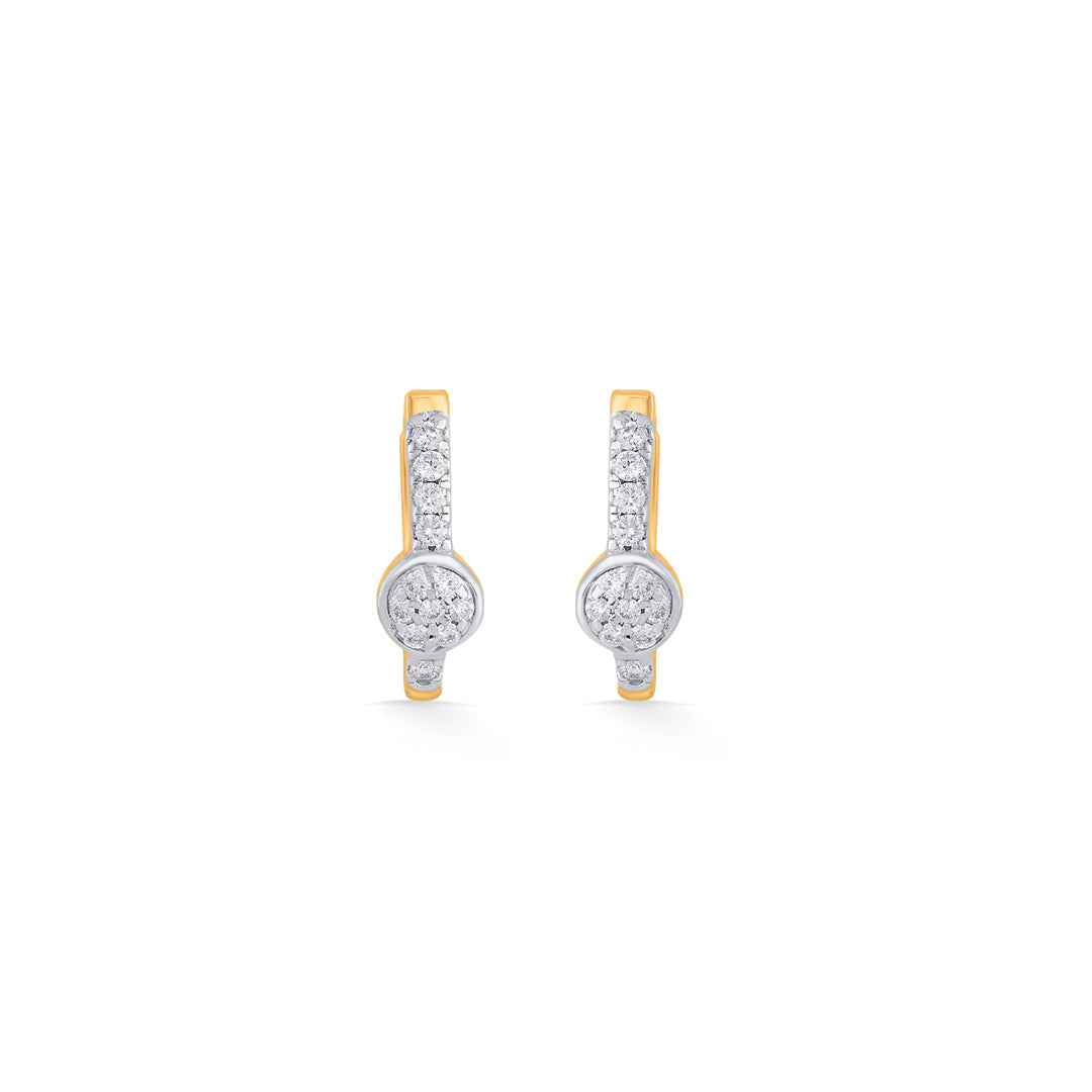 Radiant Glow Diamond & Gold Hoops & Huggies Earrings for Women