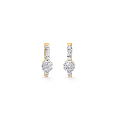 Radiant Glow Diamond & Gold Hoops & Huggies Earrings for Women