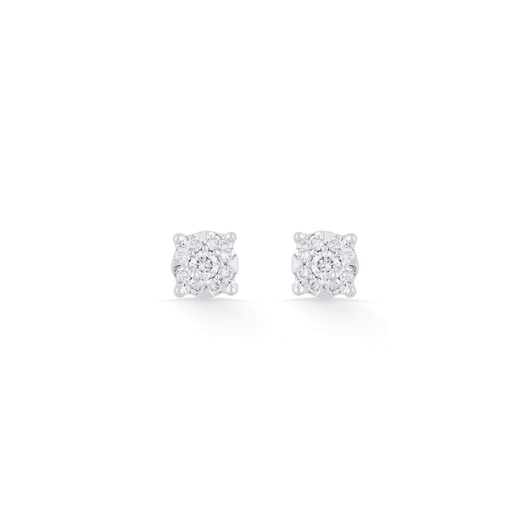 Radiant Spark Diamond & Gold Stud Earrings for Women