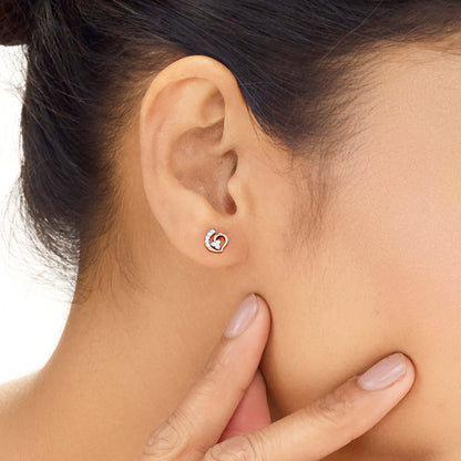 Gleaming Bond Diamond & Gold Stud Earrings for Women