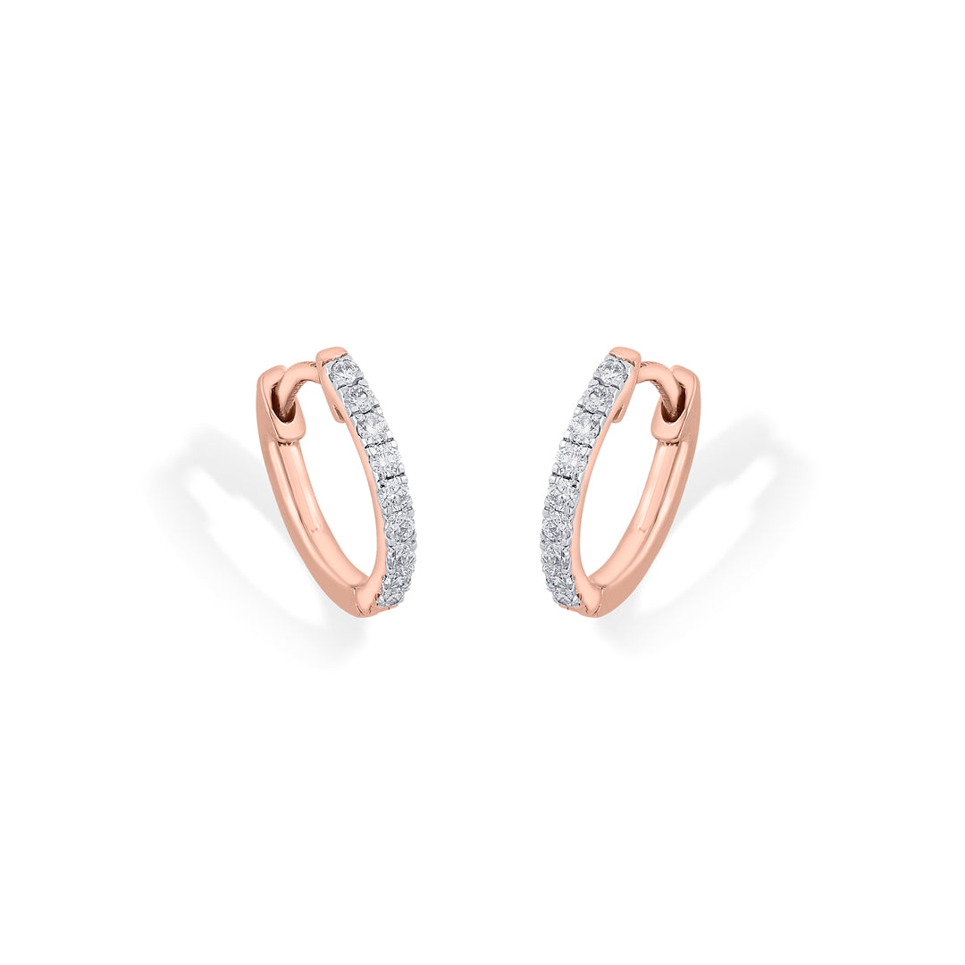 Charm Gleam Diamond & Gold Hoops & Huggies Earrings for Women