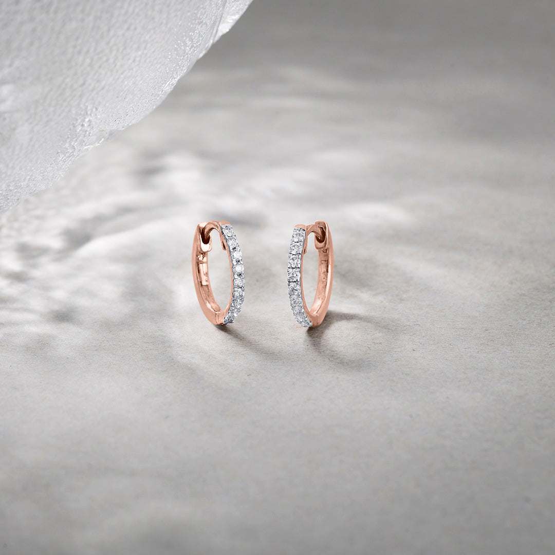 Charm Gleam Diamond & Gold Hoops & Huggies Earrings for Women