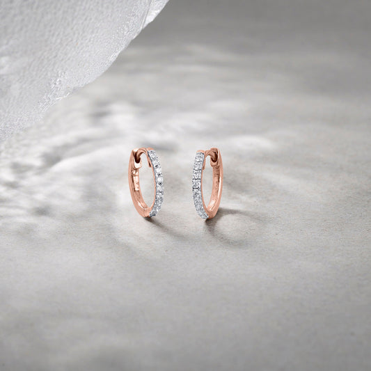 Charm Gleam Diamond & Gold Hoops & Huggies Earrings for Women
