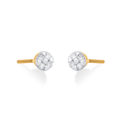 Endless Spark Diamond & Gold Stud Earrings for Women