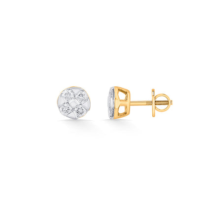 Endless Spark Diamond & Gold Stud Earrings for Women