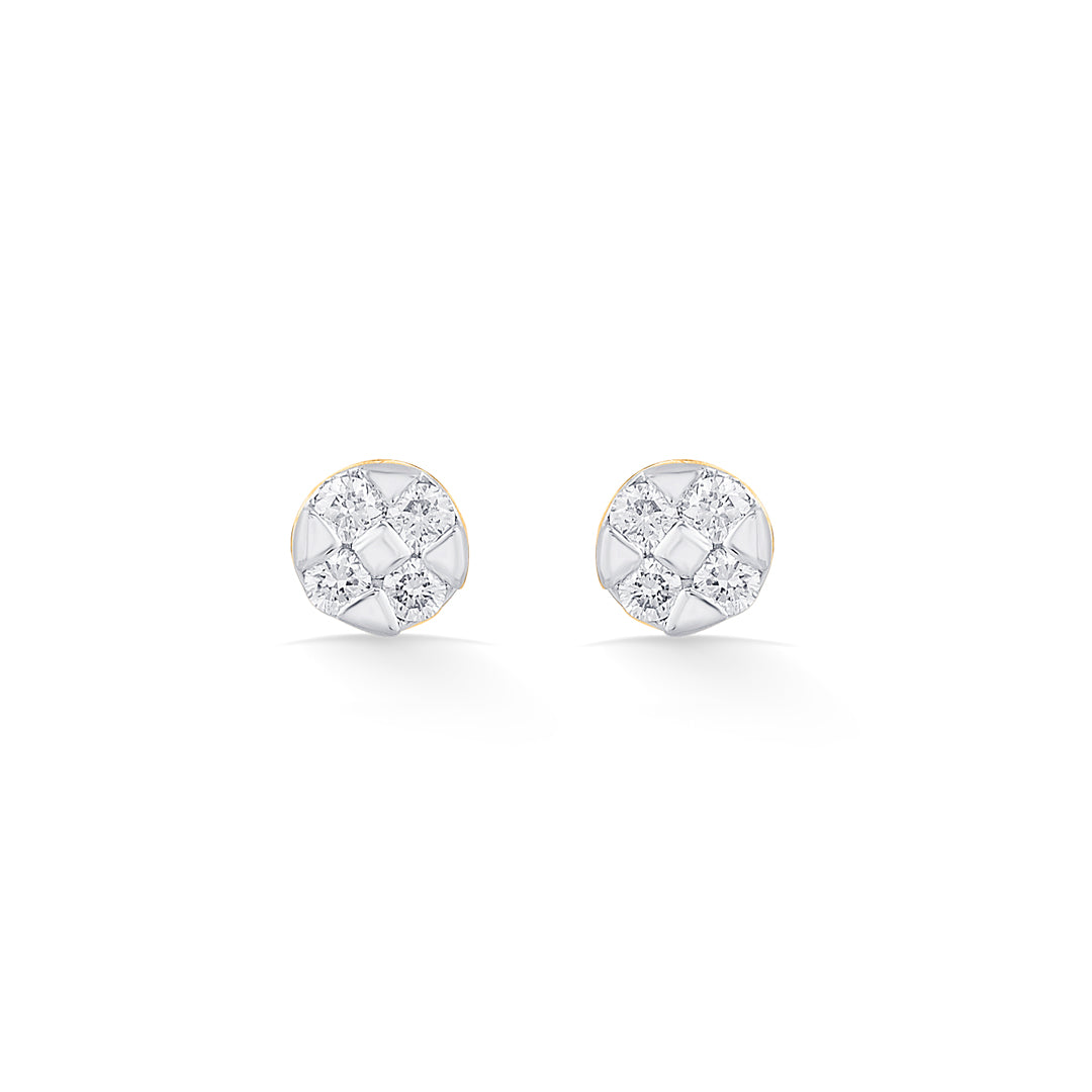 Endless Spark Diamond & Gold Stud Earrings for Women