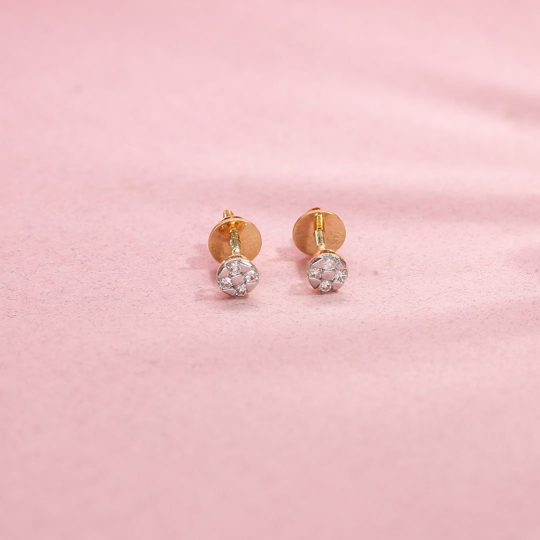 Endless Spark Diamond & Gold Stud Earrings for Women