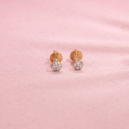 Endless Spark Diamond & Gold Stud Earrings for Women