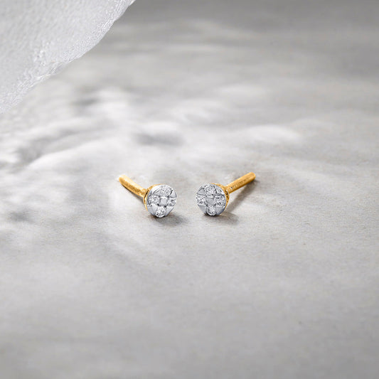 Endless Spark Diamond & Gold Stud Earrings for Women