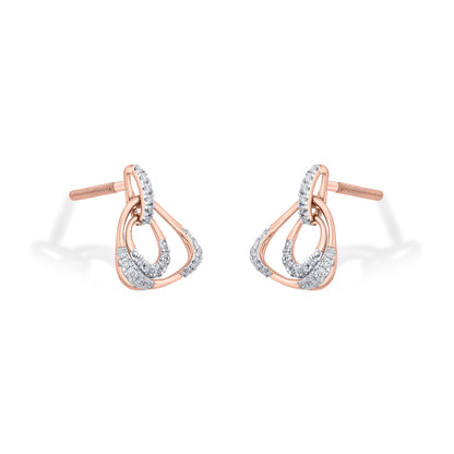 Trinity Spark Diamond & Gold Stud Earrings for Women