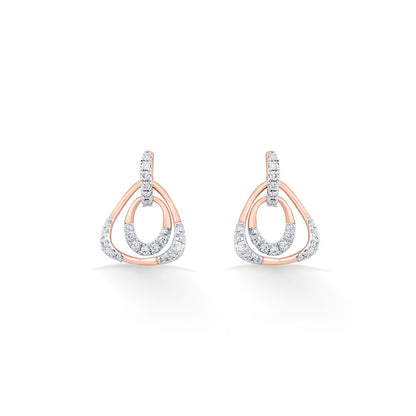 Trinity Spark Diamond & Gold Stud Earrings for Women