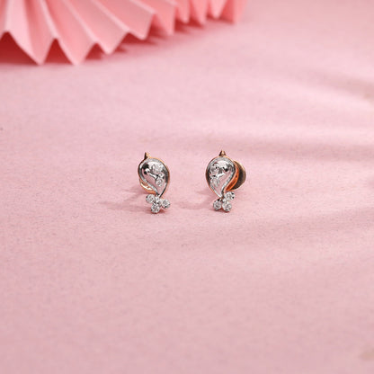 Celestial Spark Diamond & Gold Stud Earrings for Women