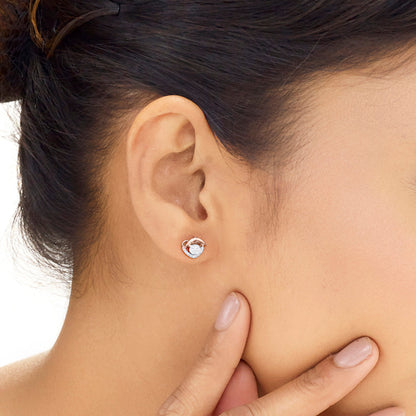 Stellar Glow Diamond & Gold Stud Earrings for Women
