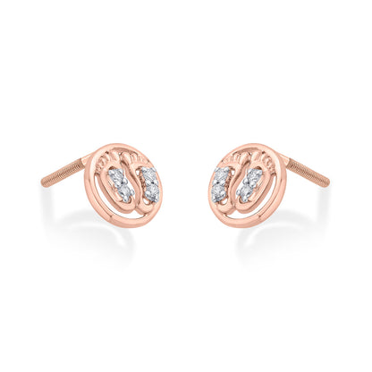 Stellaris Prime Diamond & Gold Stud Earrings for Women
