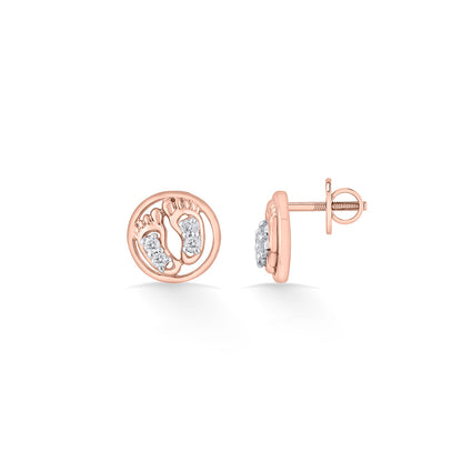 Stellaris Prime Diamond & Gold Stud Earrings for Women