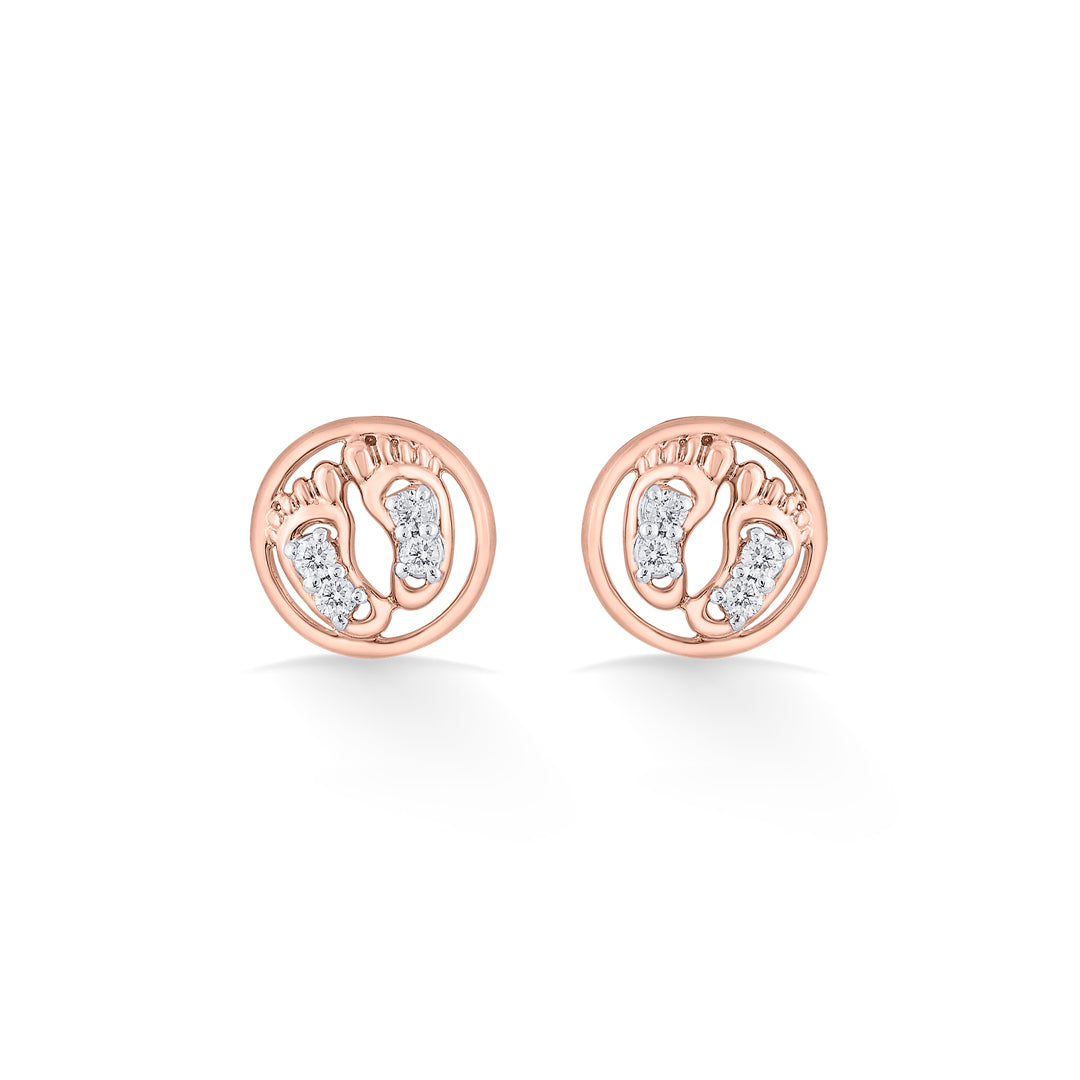 Stellaris Prime Diamond & Gold Stud Earrings for Women