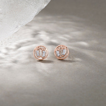 Stellaris Prime Diamond & Gold Stud Earrings for Women
