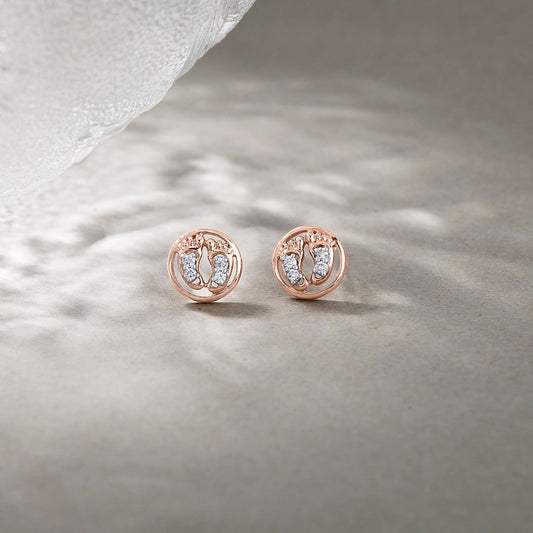 Stellaris Prime Diamond & Gold Stud Earrings for Women