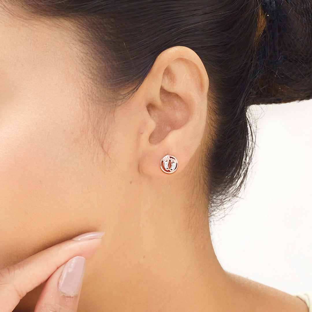 Stellaris Prime Diamond & Gold Stud Earrings for Women