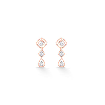 Gleam Chain Diamond & Gold Drops & Danglers Earrings for Women