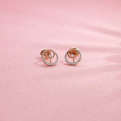 Celestial Radiance Diamond & Gold Stud Earrings for Women