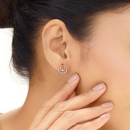 Celestial Radiance Diamond & Gold Stud Earrings for Women